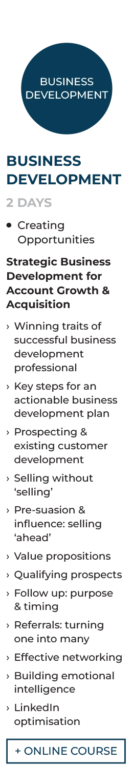 Sales Business Development Course